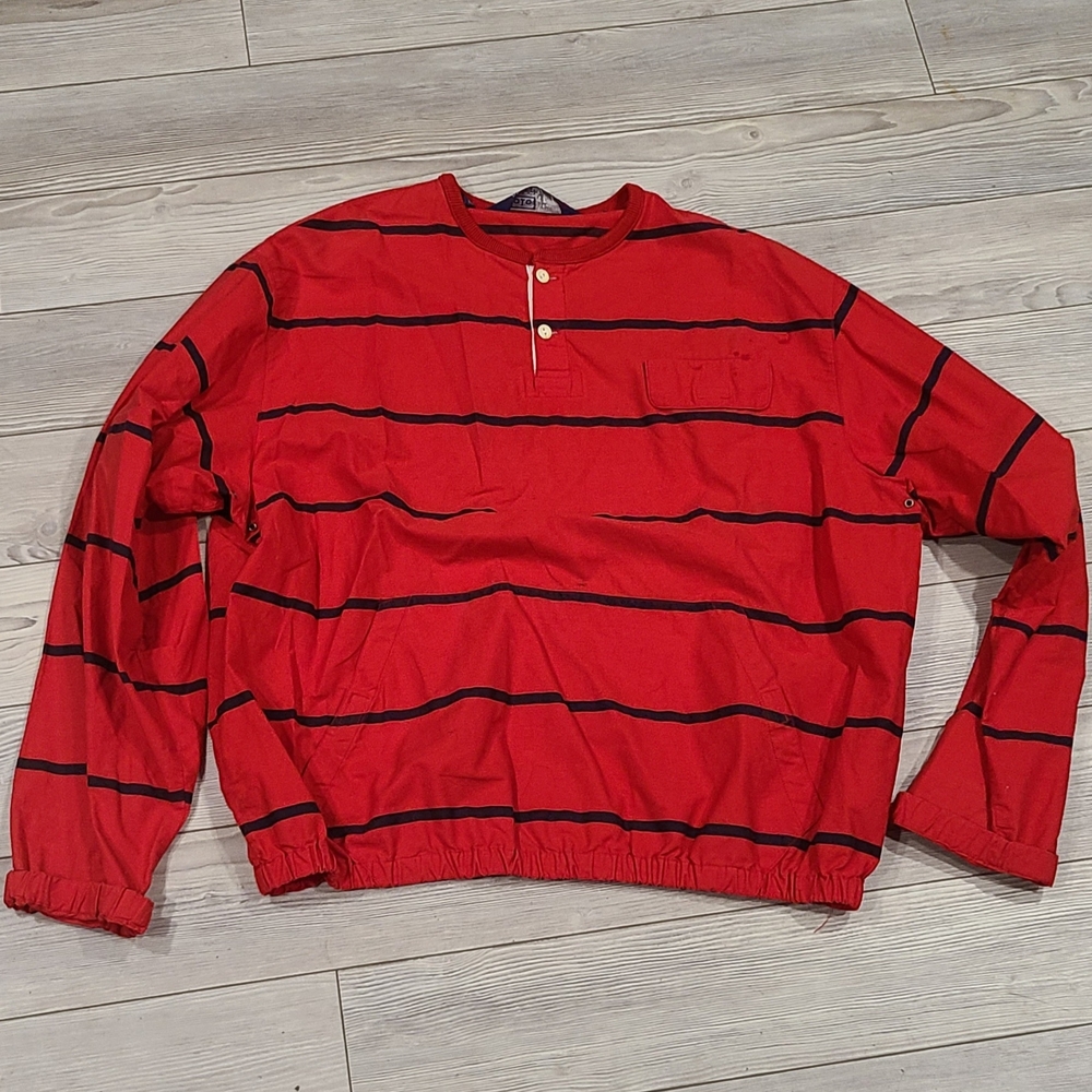 Polo by Ralph Lauren Red Crewneck Striped Pullover Polo